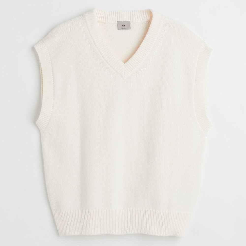 Relaxed Fit Pima Cotton Sweater Vest